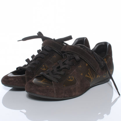 Louis Vuitton Suede Monogram Globe Trotter Sneakers 38 2 of 7