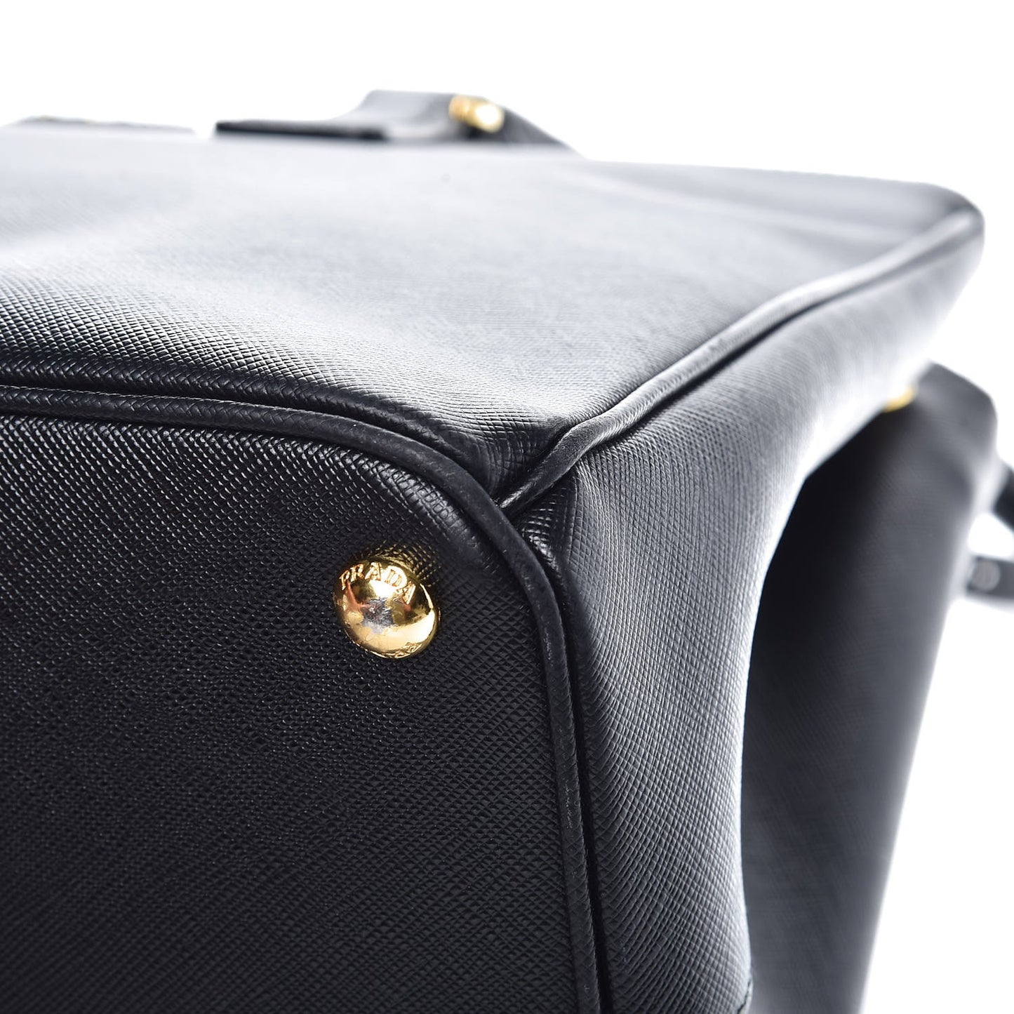 Saffiano Large Galleria Double Zip Tote Black