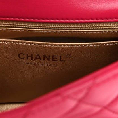 Chanel Lambskin Quilted Mini Pearl Crush Flap Fuchsia 6 of 10