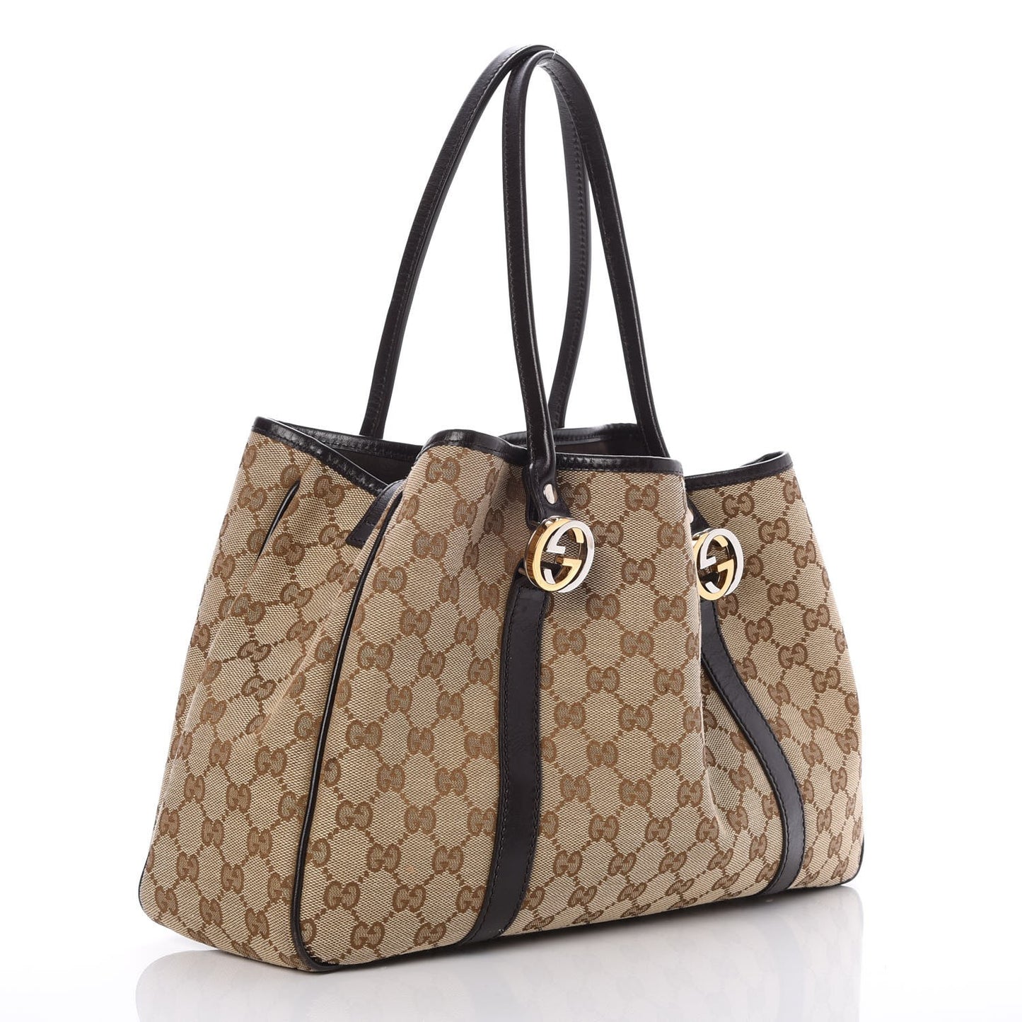 Monogram Medium Twins Tote Dark Brown