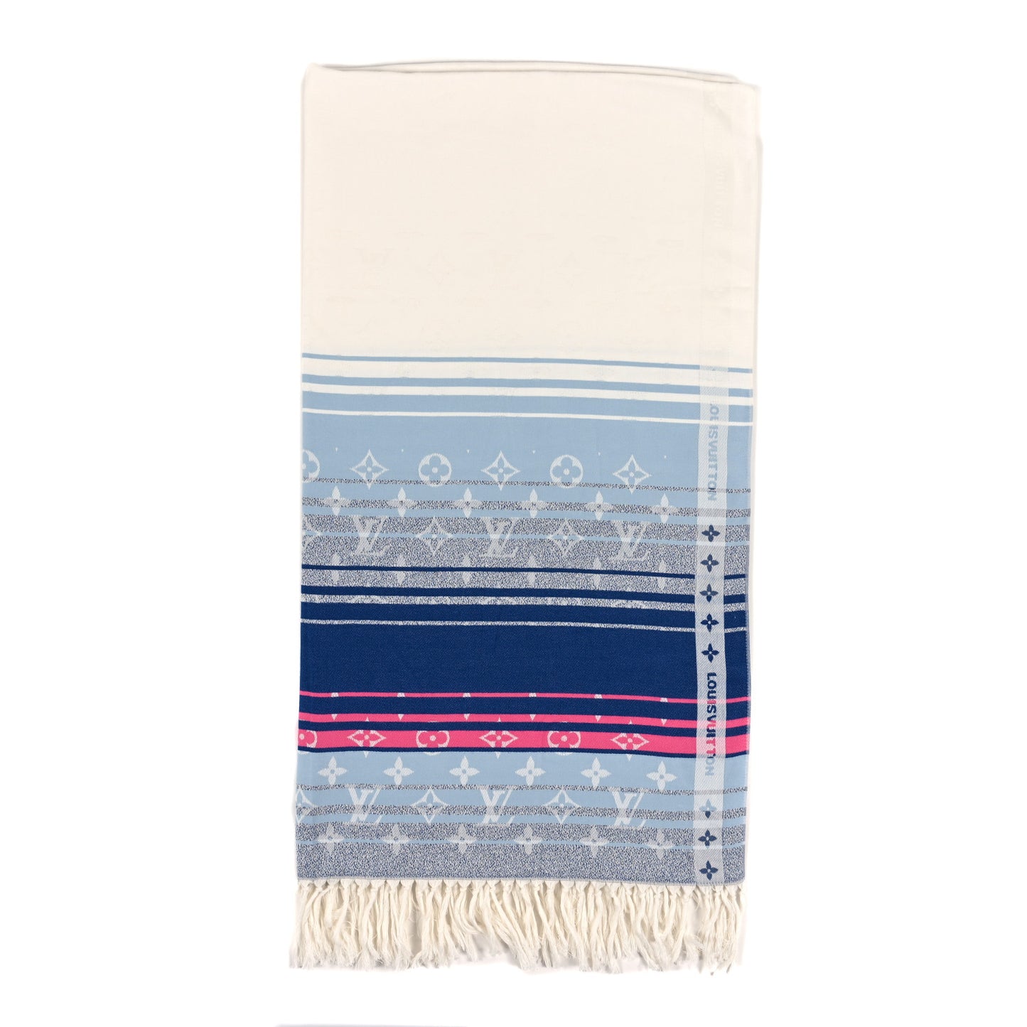 Cotton Monogram Blanket Sunset Blue
