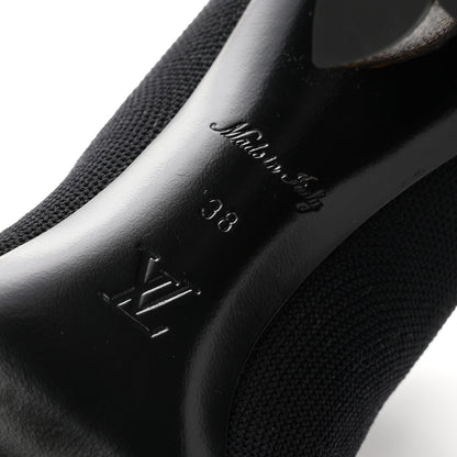 Louis Vuitton Monogram Stretch Fabric Silhouette Ankle Boots 38 Black 7 of 8