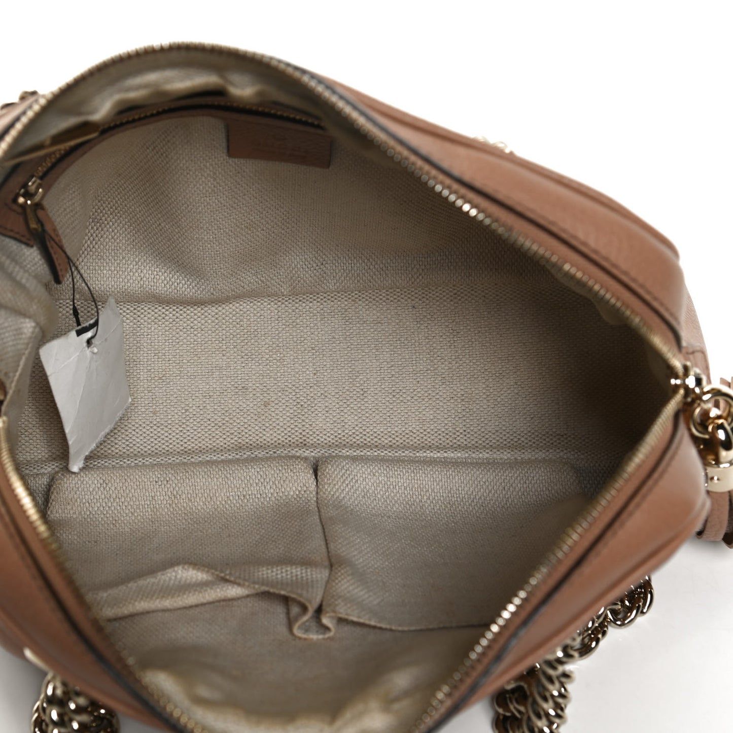 Pebbled Calfskin Small Soho Bowler Camelia