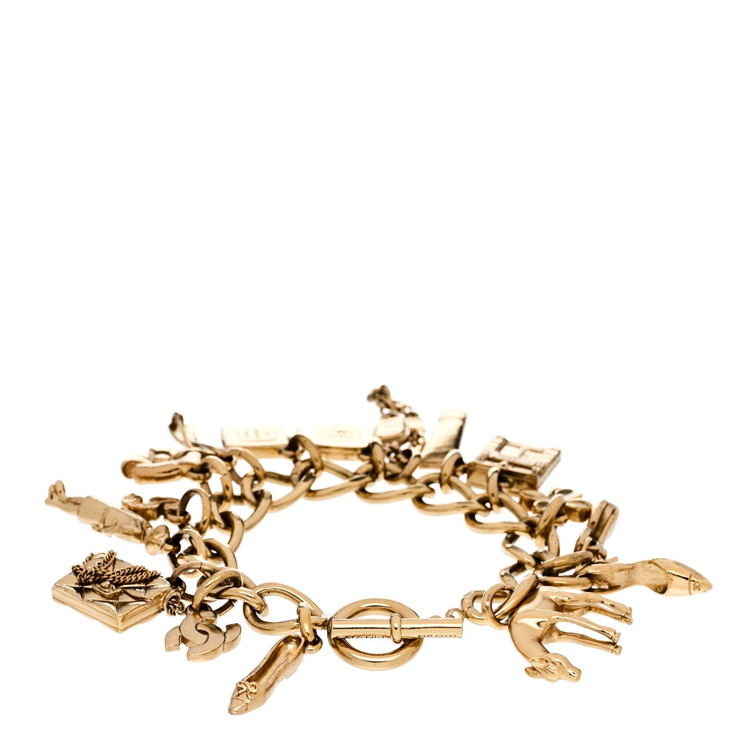 Chanel Metal Charm Bracelet Gold 3 of 6