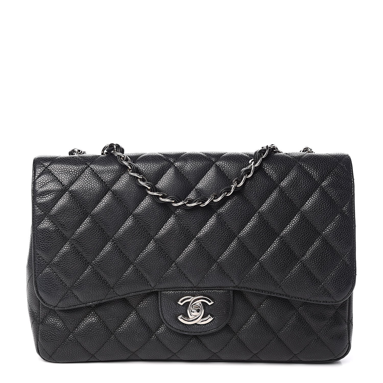 Chanel Caviar Quilted Jumbo Single Flap Black 1 of 16
