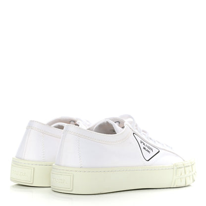 Prada Gabardine Triangle Logo Wheel 35mm Sneakers 38 White 6 of 11
