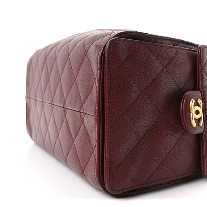 Chanel Caviar Quilted Small Chanel 25 Handbag Burgundy 10 of 11