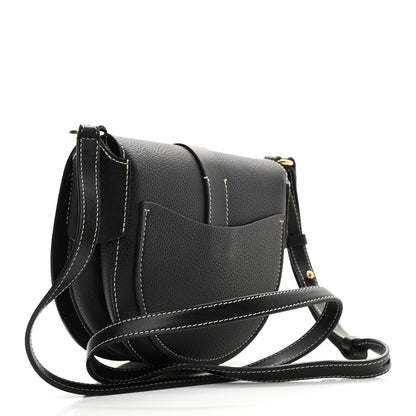 Chloe Grained Calfskin Small Darryl Saddle Crossbody Bag Black 3 of 9