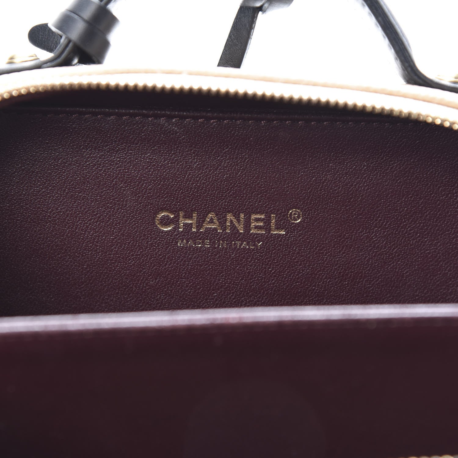 Chanel Caviar Quilted Small CC Filigree Vanity Case Beige Black 6 of 14