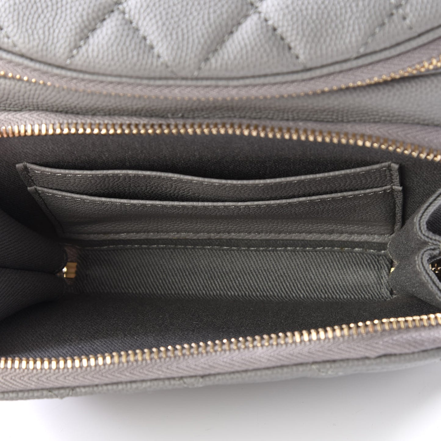Caviar Quilted Business Affinity Waist Bag Grey