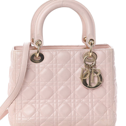 Christian Dior Lambskin Cannage Medium Lady Dior Light Pink 6 of 8