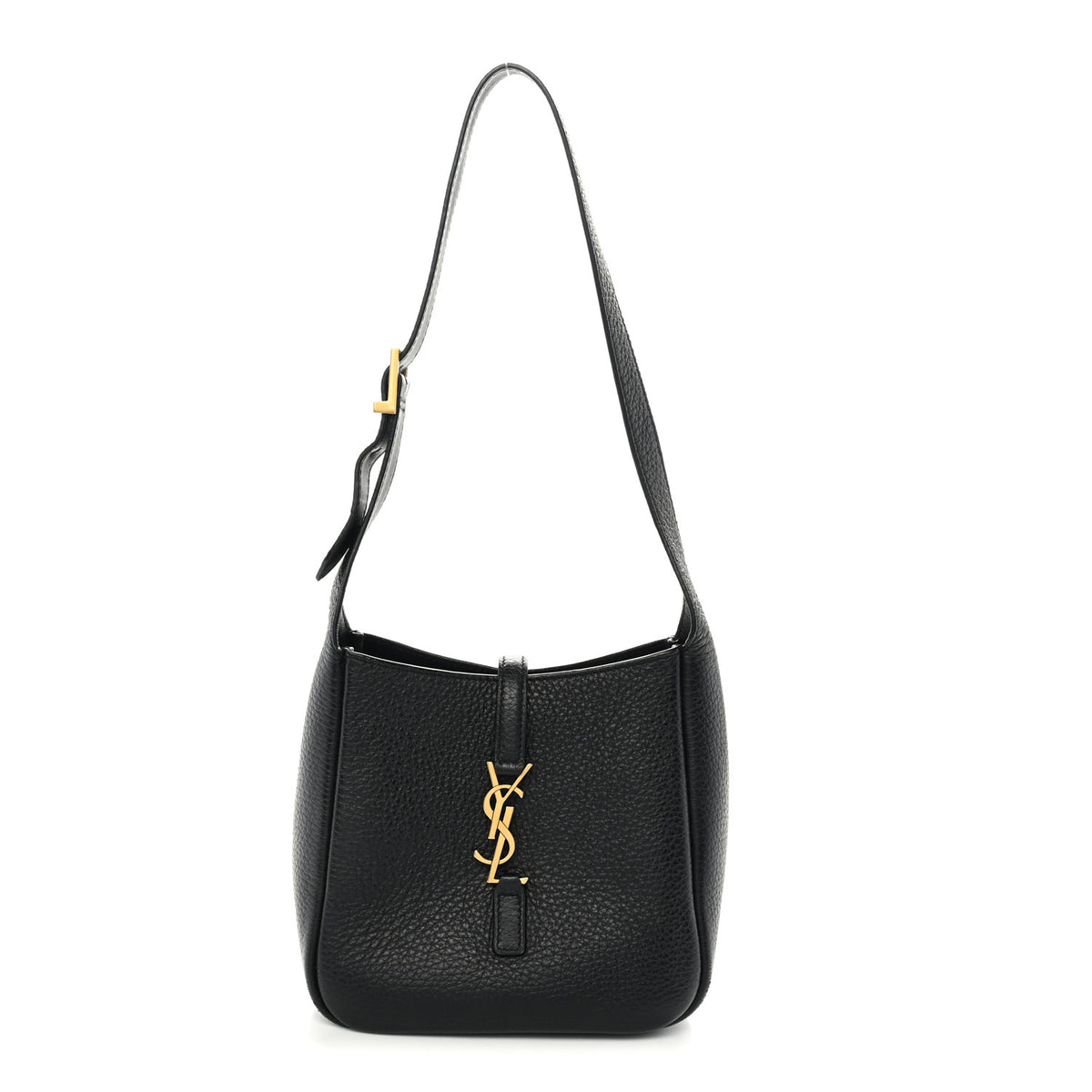 Grained Calfskin Baby Le 5 A 7 Supple Hobo Black