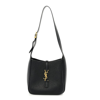 Saint Laurent Grained Calfskin Baby Le 5 A 7 Supple Hobo Black 1 of 11