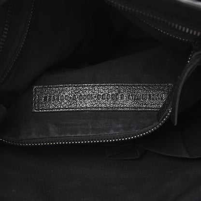 Balenciaga Shiny Grained Goatskin Black Metallic Edge City Black 8 of 9