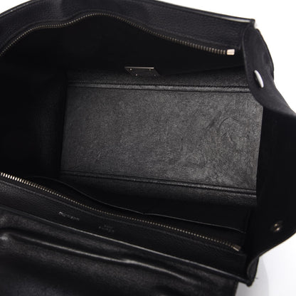 Celine Drummed Calfskin Suede Small Trapeze Black 6 of 8