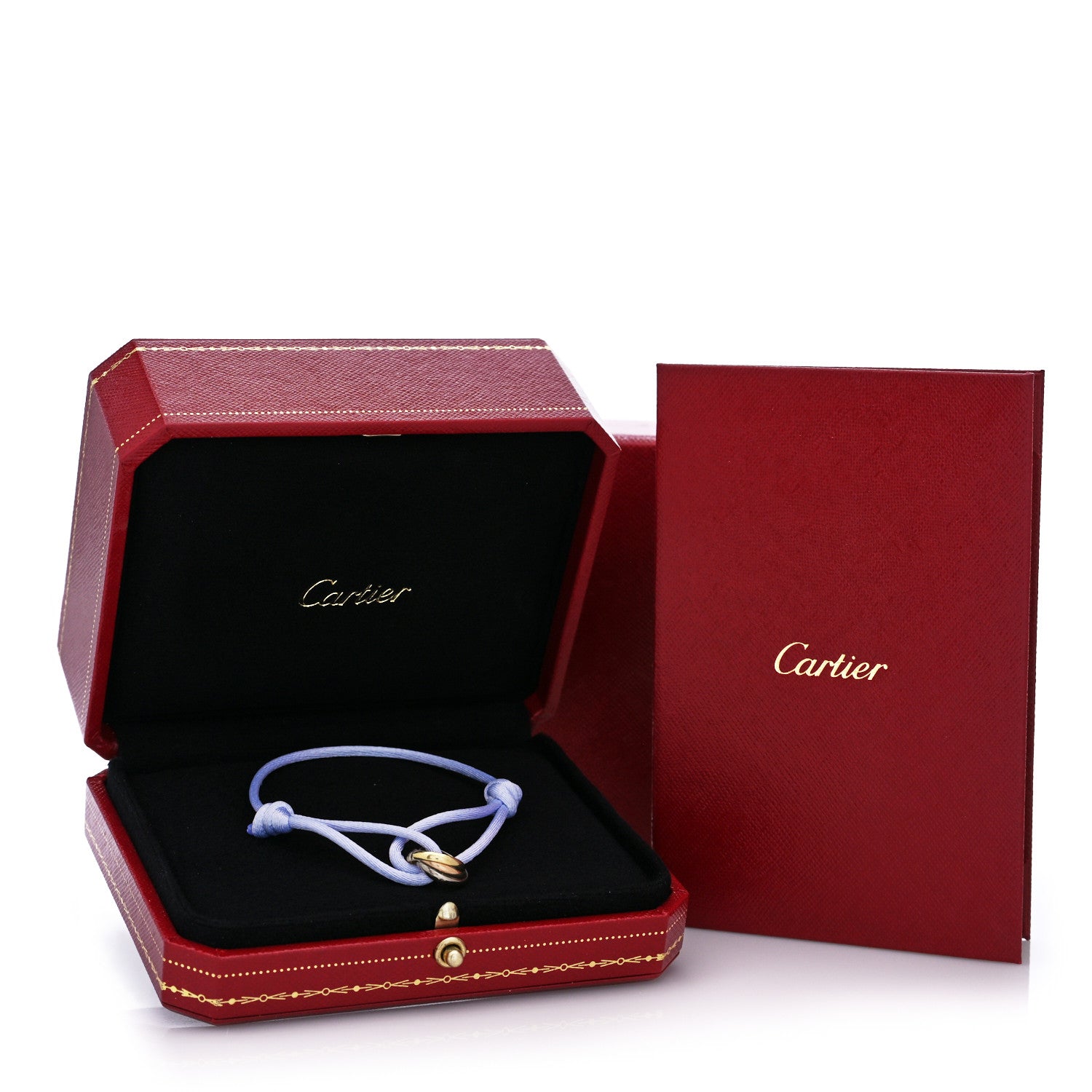 Cartier 18K Pink Yellow White Gold Trinity Adjustable Cord Bracelet Lilac 7 of 7