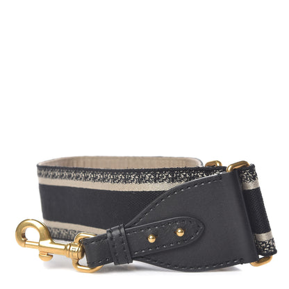 Christian Dior Canvas Embroidered Shoulder Strap Blue 1 of 6