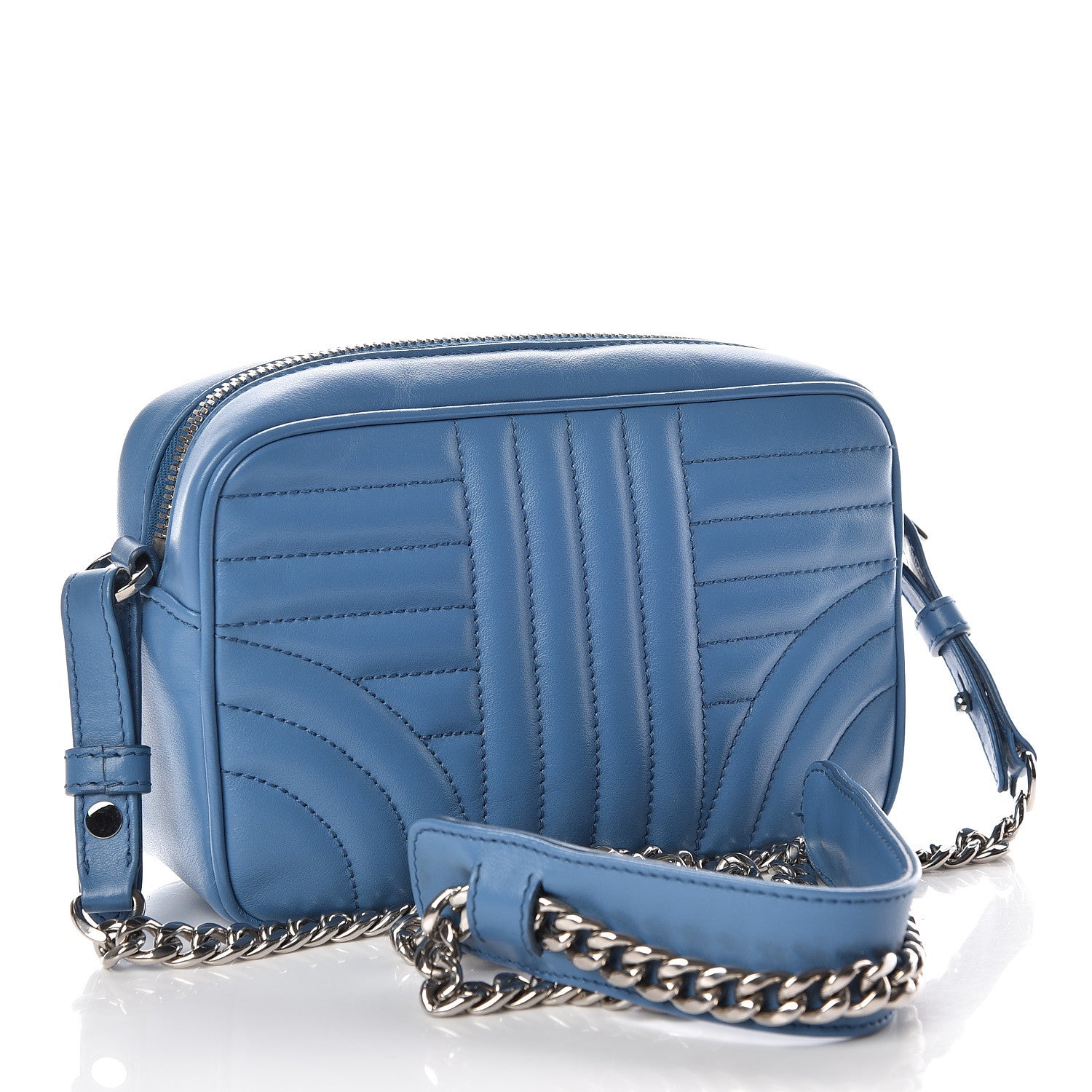 Prada Soft Calfskin Diagramme Crossbody Bag Mare 3 of 11