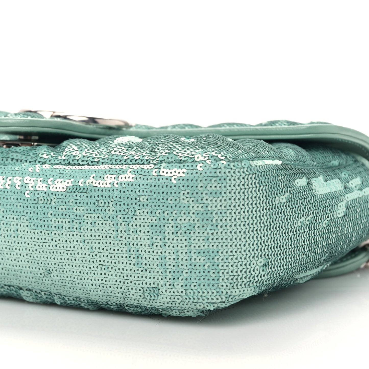 Sequin Matelasse Small GG Marmont Shoulder Bag Water Green Verde Chiaro Light Water Green