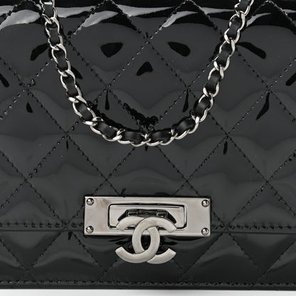 Chanel Patent Quilted Golden Class Wallet on Chain WOC Black 9 of 11