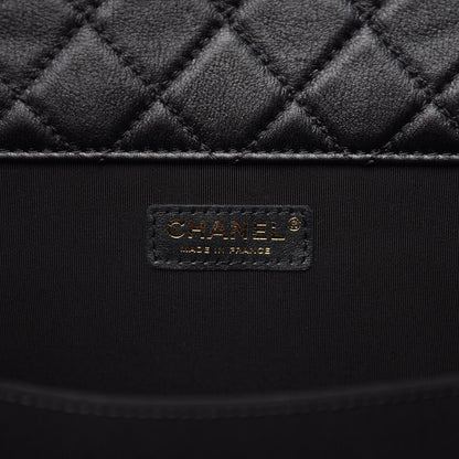 Chanel Calfskin Quilted XXL Travel Flap Bag Black 5 of 10