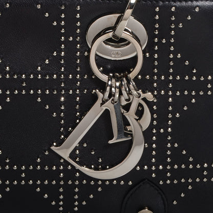 Christian Dior Lambskin Cannage Studded East West Lady Dior Black 8 of 8
