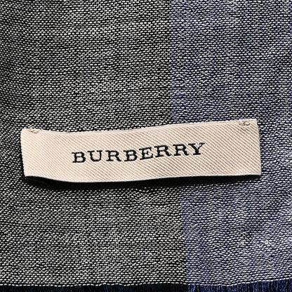 Burberry Silk Cashmere Half Mega Check Scarf Cobalt Blue 3 of 3