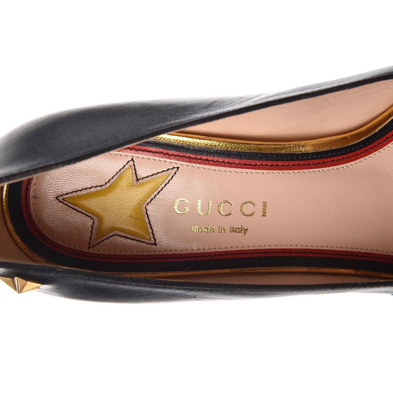 Gucci Malaga Kid Web Bow Aline Pumps 35.5 Black 9 of 10