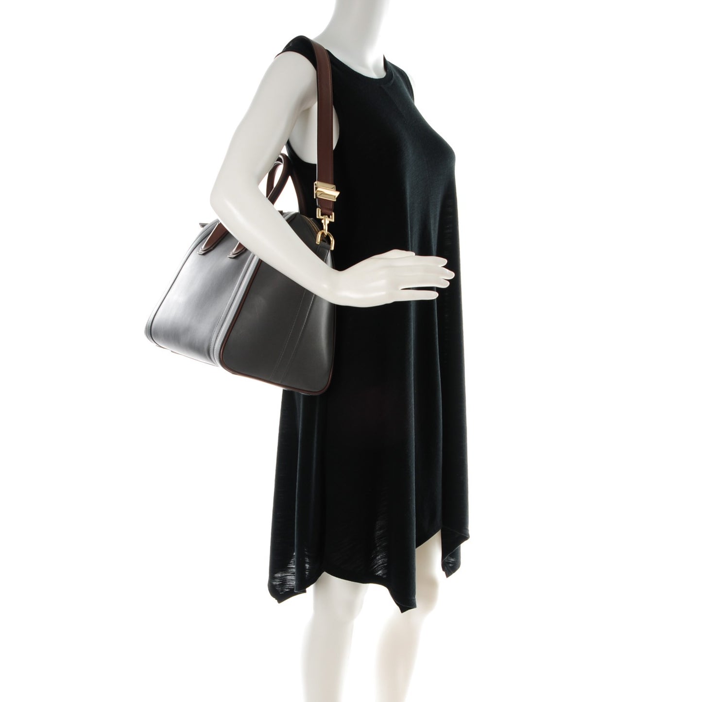 Smooth Calfskin Medium Tri-Color Antigona Dark Grey