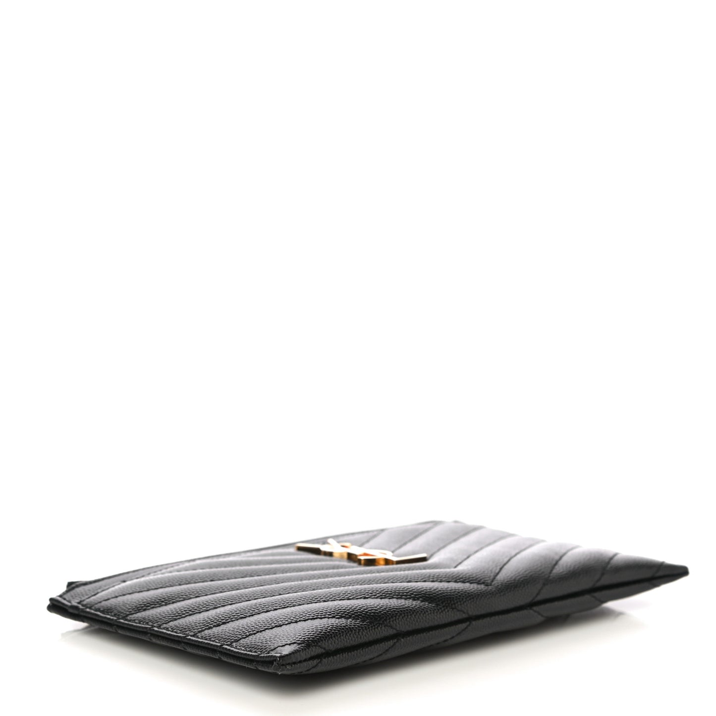 Grain De Poudre Chevron Monogram Bill Pouch Black