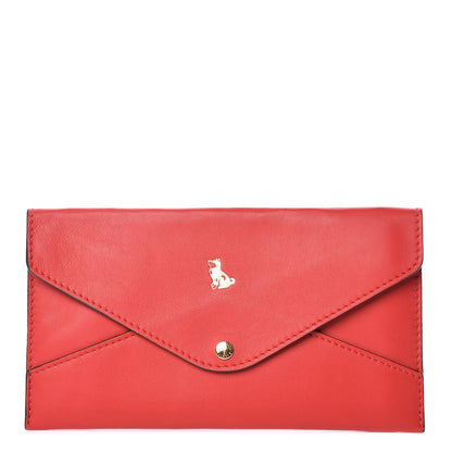 Louis Vuitton Veau Cachemire Chinese New Year Dog Envelope Pouch Red 1 of 9