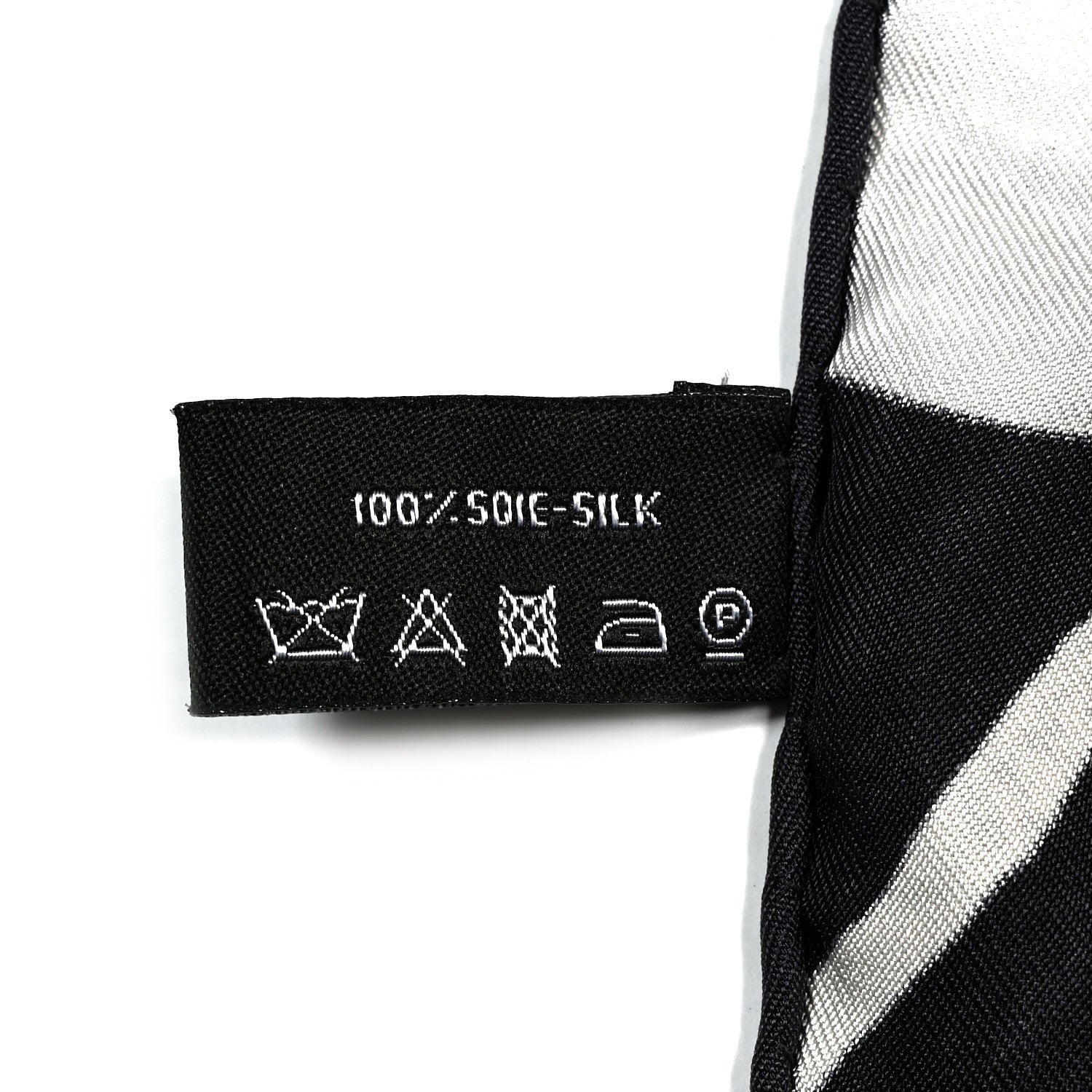 Chanel Silk Camellia CC Square Scarf Black 4 of 4