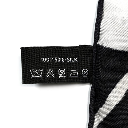 Chanel Silk Camellia CC Square Scarf Black 4 of 4