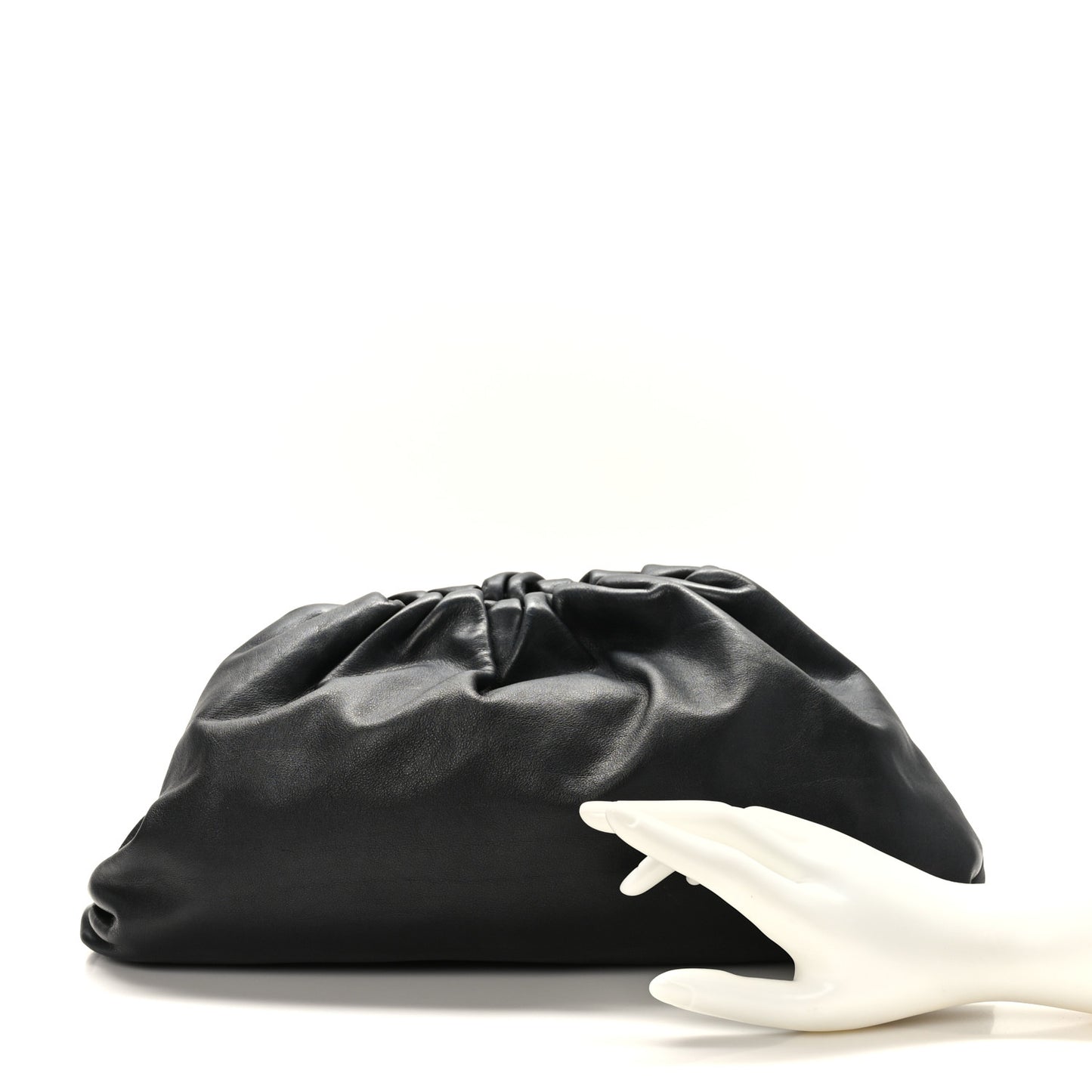 Smooth Butter Calf The Pouch Oversized Clutch Black