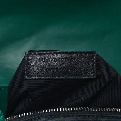 Saint Laurent Calfskin Y Quilted Monogram Toy Loulou Crossbody Bag Green Field 6 of 8