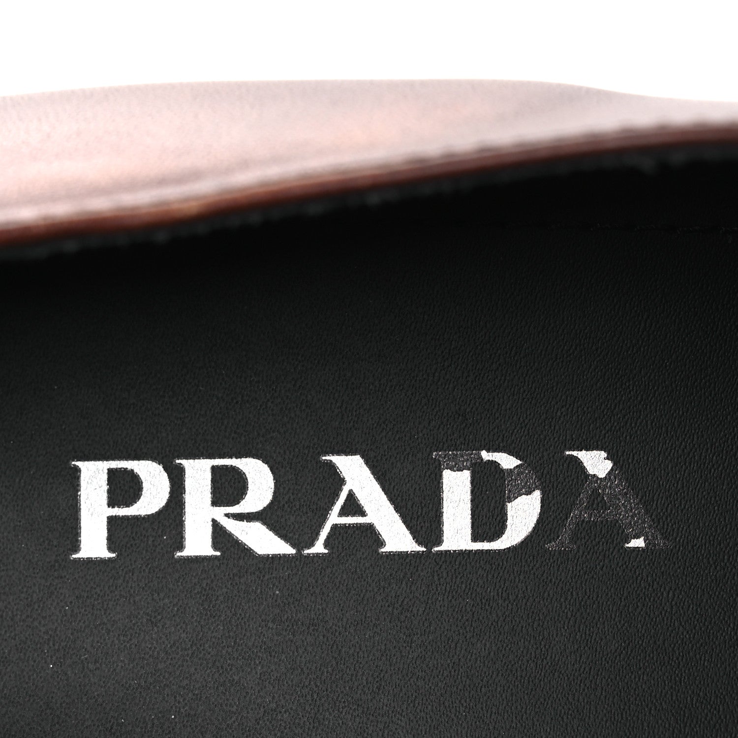 Prada Vitello Fume Metal Triangle Logo 50mm Loafers 40.5 Cognac 9 of 11