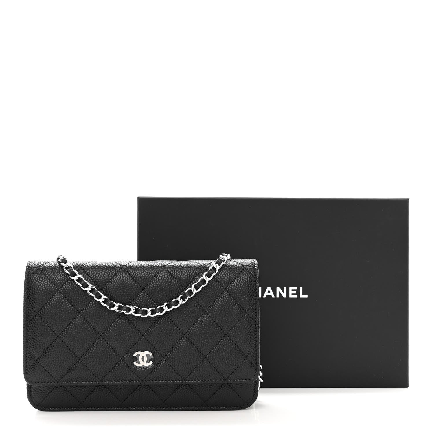 Chanel Caviar Quilted Wallet on Chain WOC Black 12 of 12