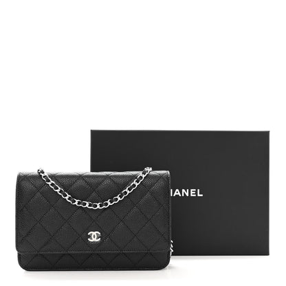 Chanel Caviar Quilted Wallet on Chain WOC Black 12 of 12