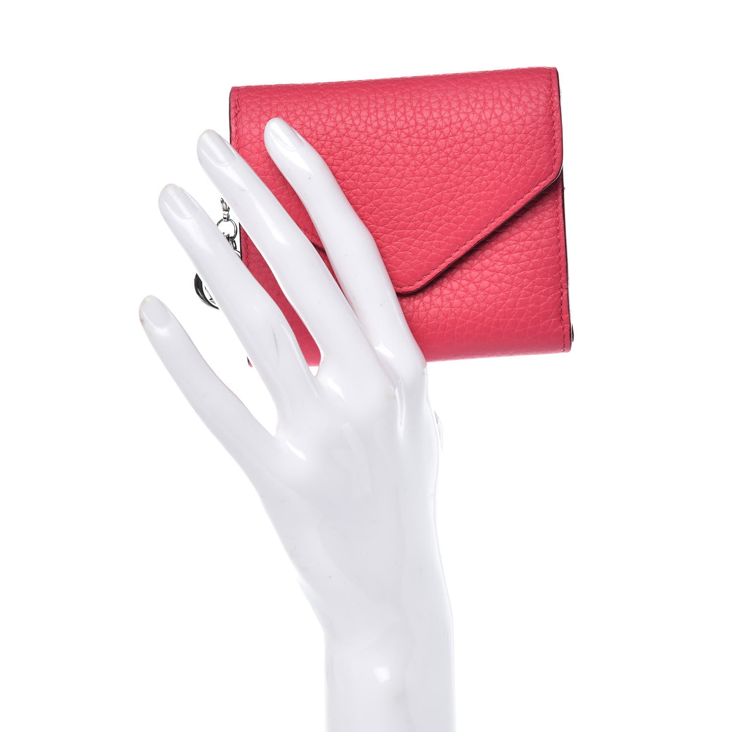 Christian Dior Bullcalf Diorissimo Medium Envelope Wallet Rose Passion 2 of 7