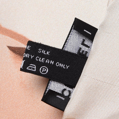 Chanel Silk Column Pillar CC Logo Stole White 7 of 7