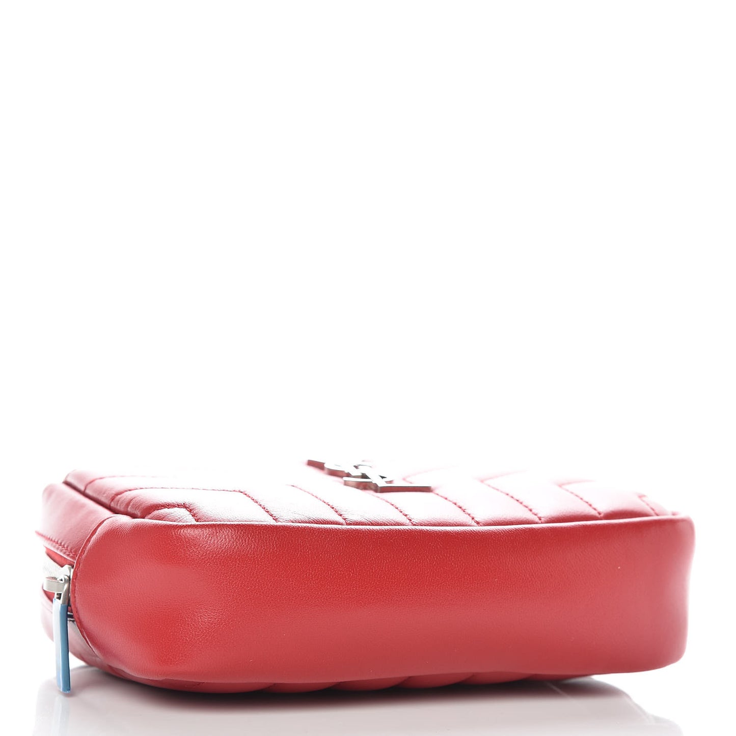 Lambskin Y Quilted Monogram Loulou Cosmetic Case Rouge Orient