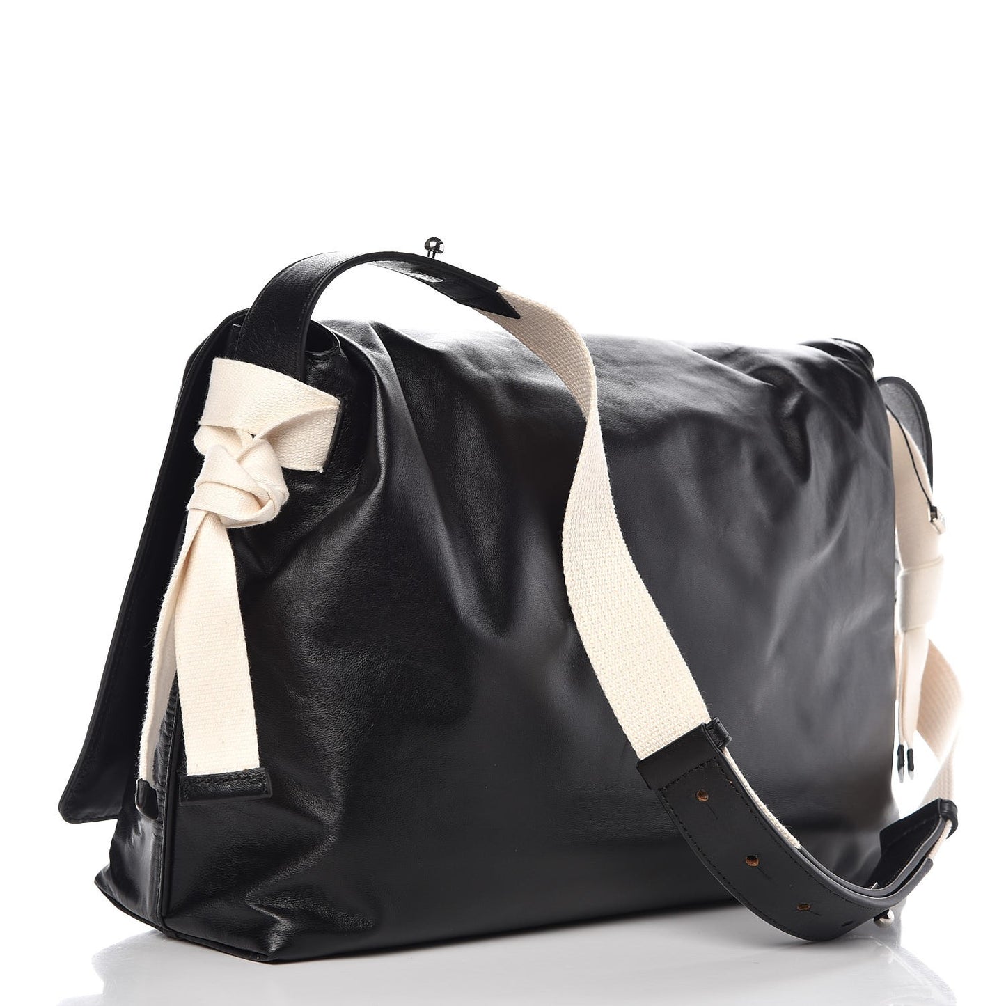 Nappa Flamenco Knot Crossbody Bag Black