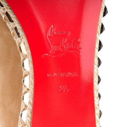 Christian Louboutin CHRISTIAN LOUBOUTIN Suede Carmel CA 70 Wedge Espadrilles 39 Noisette 6 of 9