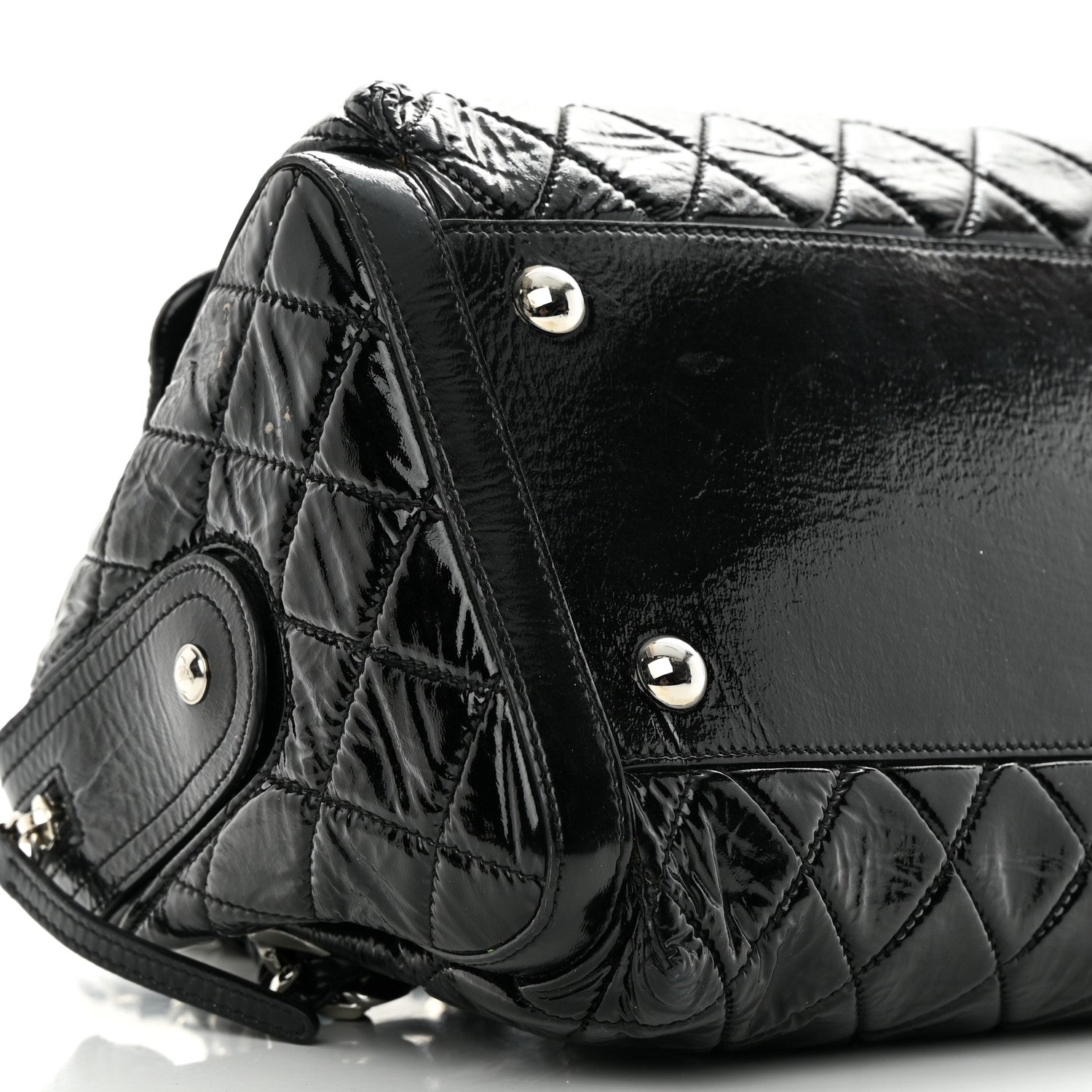 Chanel Patent Quilted Day Glo Flap Bag Black 9 of 22