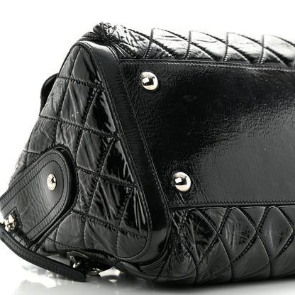 Chanel Patent Quilted Day Glo Flap Bag Black 9 of 22