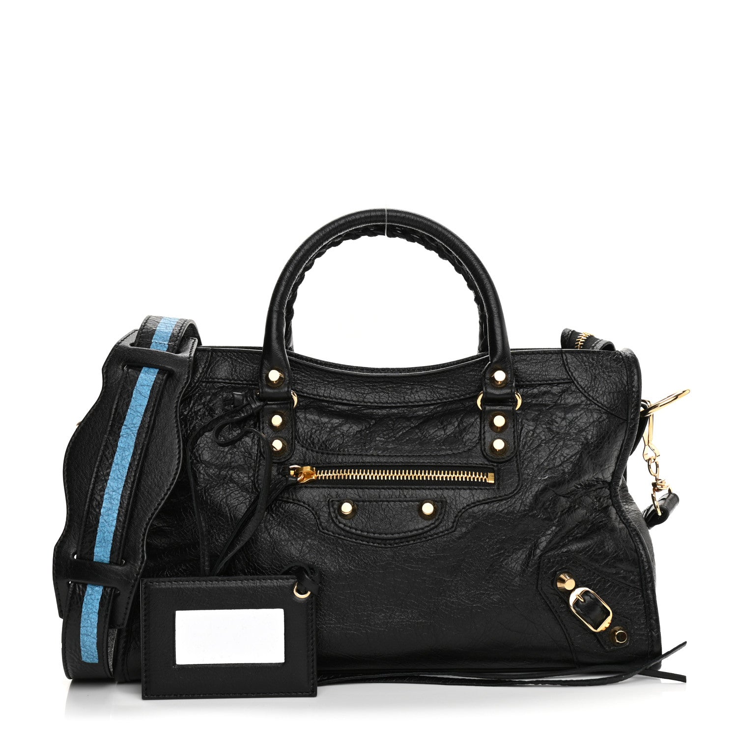 Balenciaga Agneau Classic Gold Hardware S City Graffiti Strap Black 1 of 9
