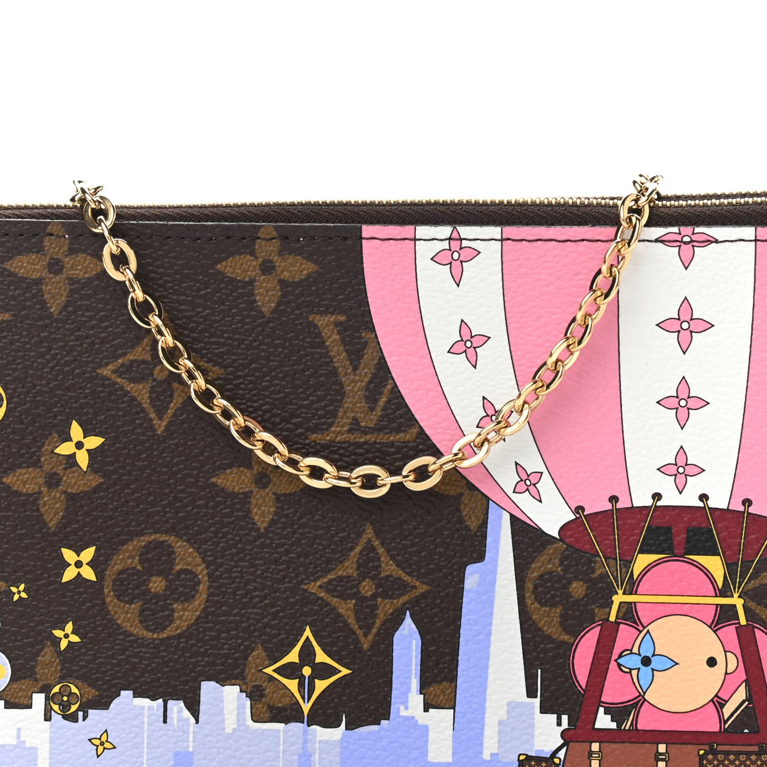 Louis Vuitton Monogram 2019 Christmas Animation Double Zip Pochette 7 of 10