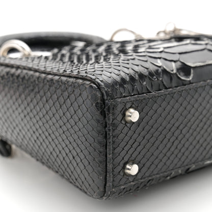 Christian Dior Snakeskin Mini Lady Dior Black 8 of 9