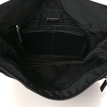 Prada Tessuto Nylon Saffiano Logo Messenger Bag Black 5 of 9