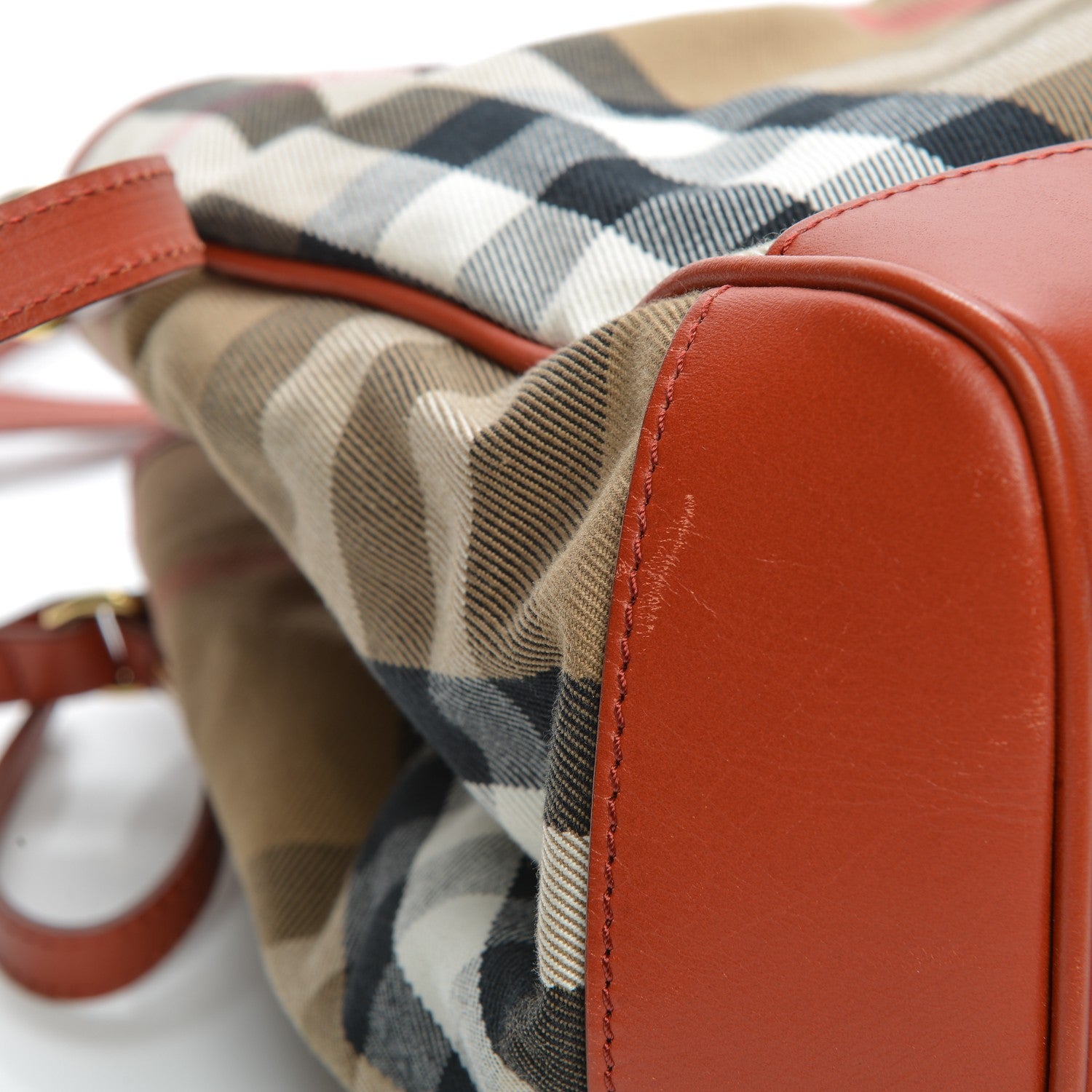 Burberry House Check Small Canterbury Tote Bright Russet 10 of 10